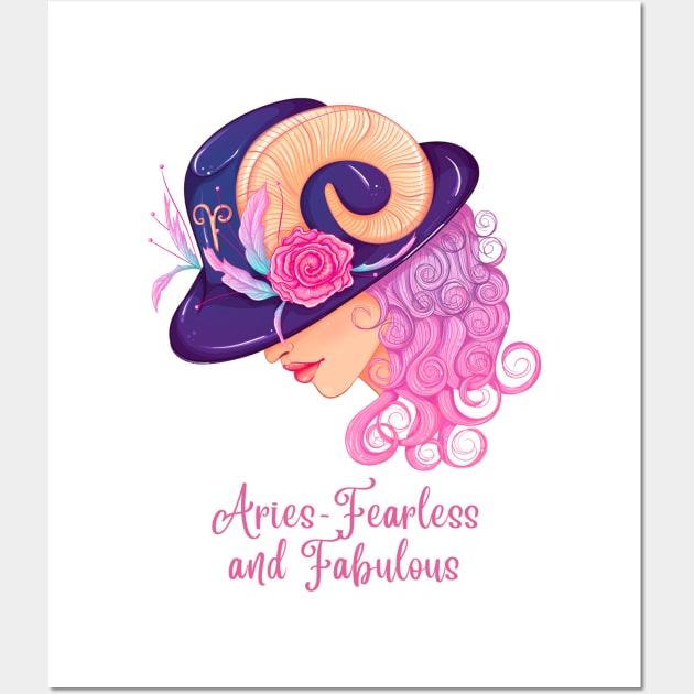 Aries Birth Sign Wall Art by BirdsnStuff